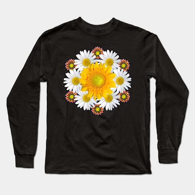 sunflower gazania daisies flower daisy blossom Long Sleeve T-Shirt by rh_naturestyles